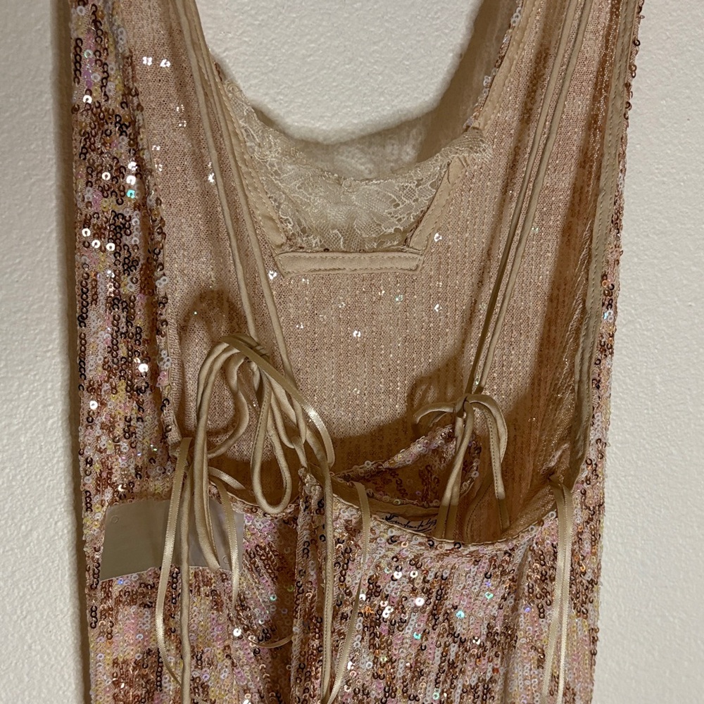 Sequin Pink Sleeveless Dress - Picture 4 of 5
